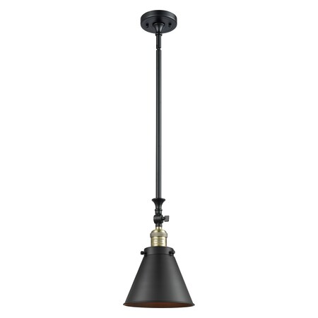 Innovations Lighting 1 Light Appalachian 8 Inch Mini Pendant, 696413 206-BAB-M13-BK
